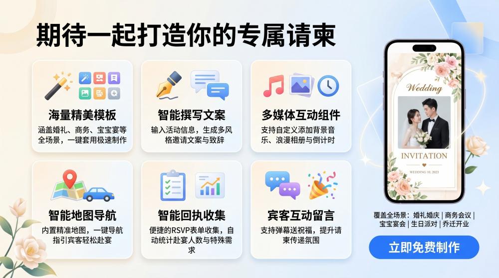 2026公司庆典电子请帖｜5款正式喜庆模板+免费工具，小白也能5分钟搞定